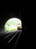 Trein in tunnel