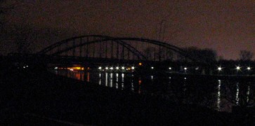 Bridge of Schalkwijk at night
