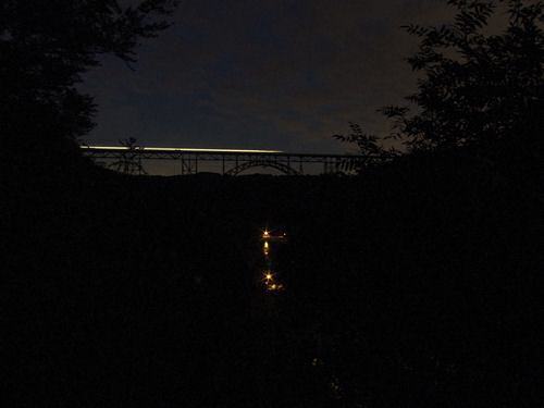 Müngstener Brücke at night