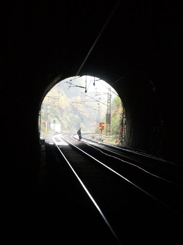 Exit or the south portal of the tunnel