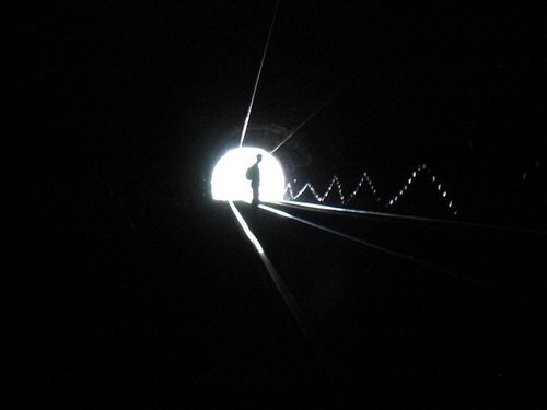 De tunnel van de Jeker in Lijn 24, in de tunnel