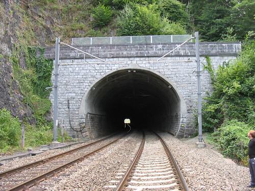 West portal of the tunnel of Gendron-Celles
