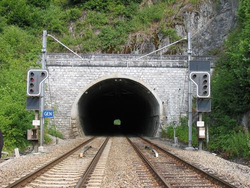 East portal of the tunnel