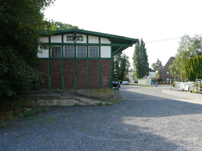Rurtalbahn: Station van Ratheim, goederenloods.