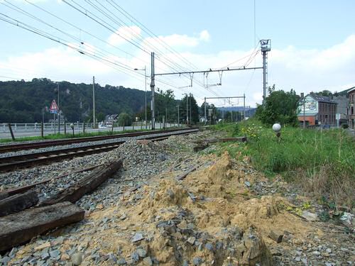 Na de overgang is het spoor opgebroken
