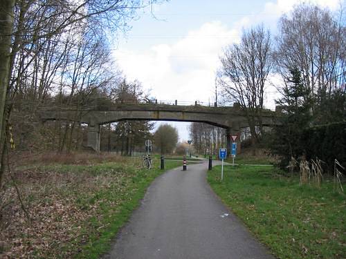 Tramviaduct nabij Houthalen