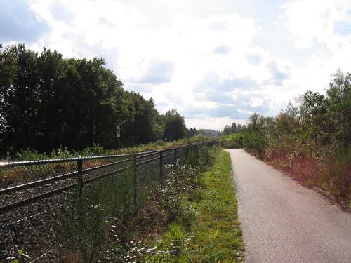 Einde fietspad over spoorlijn 18, Neerpelt