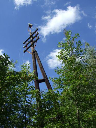 Telegraph pole.