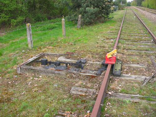 Verplaatsbare spoorblokkade in Herkenbosch