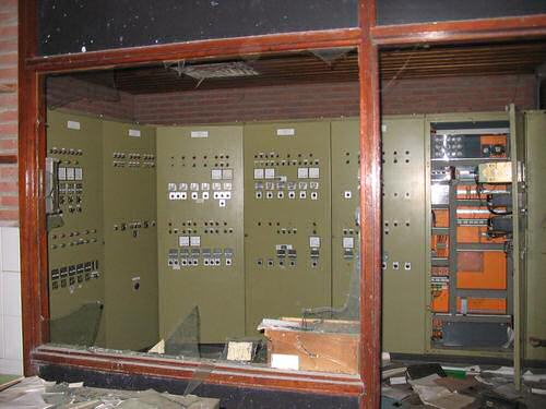 The control panel of the water purification plant