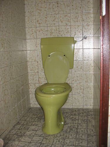 And beautiful seventies green toilets