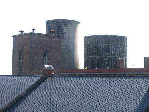 View at the cooling towers